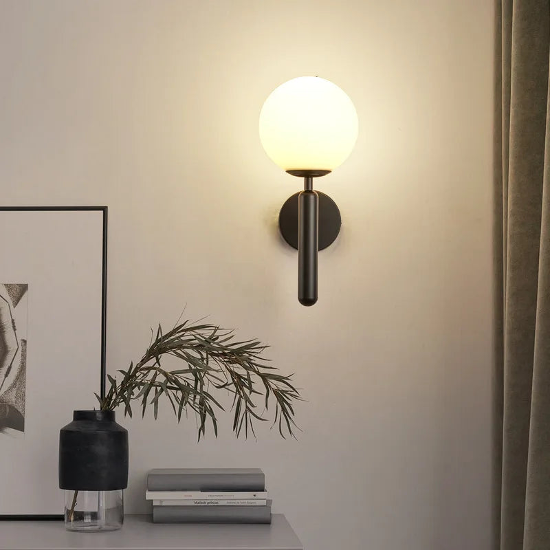 Arandela de Parede Interna Circular Moderna para Quarto