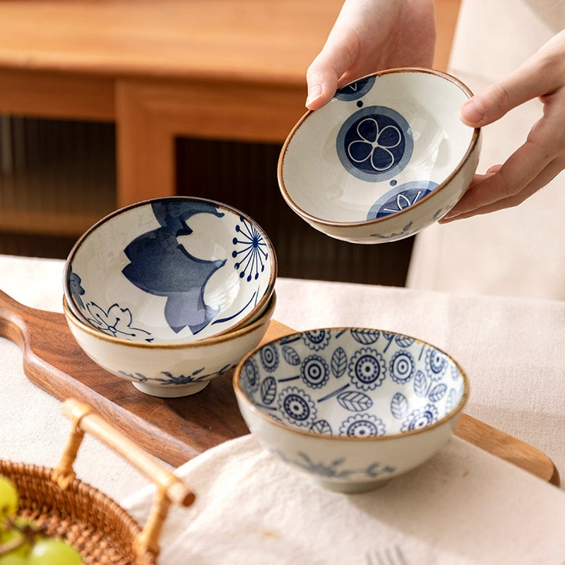 Conjunto de Bowl em Cerâmica Estilo Japonês