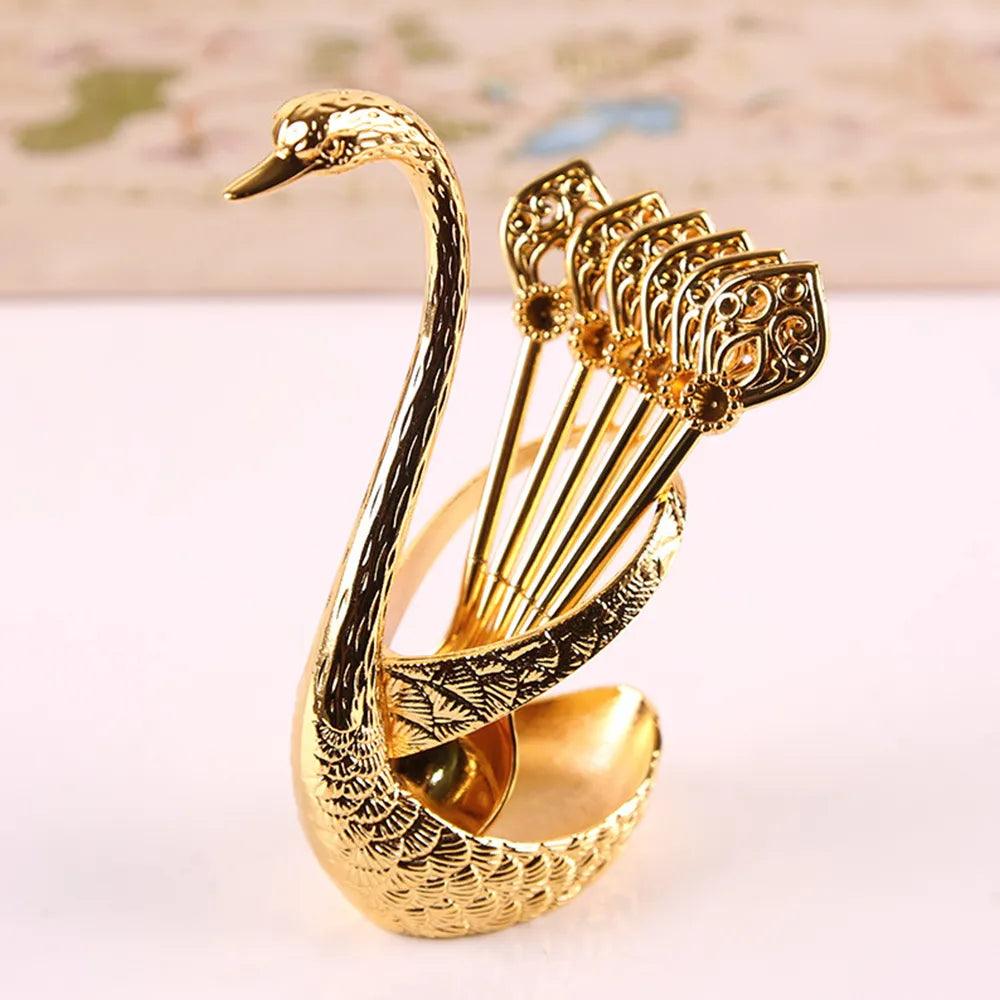 Conjunto para chá e café de 6 peças com suporte Cisne - Kasamô
