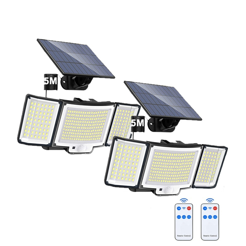 Holofote Solar LED 800W com 3 Cabeças - Tech Urbane