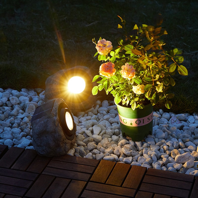 Luminária de Led Solar para Jardim À Prova d'água - Urbane Rocks