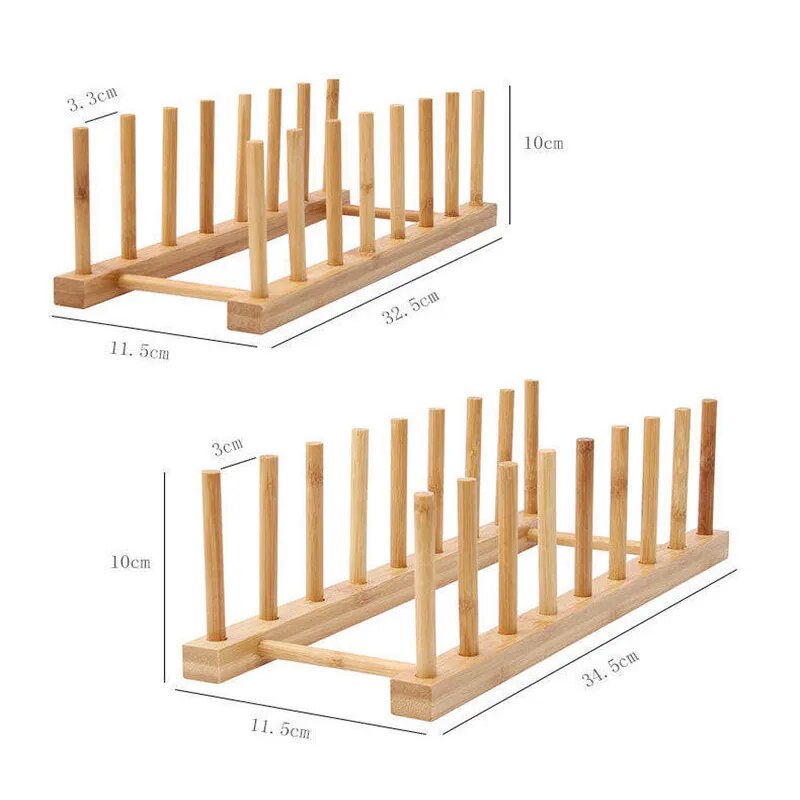 Suporte Porta Pratos Bambu