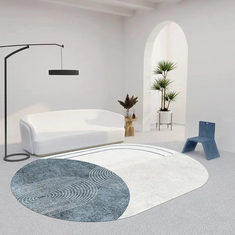 Tapete Oval Design Moderno de Arte Nórdico Minimalista Kasamô-Kasamô
