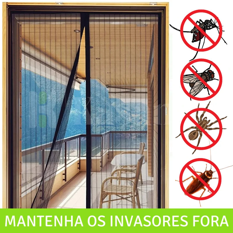 Tela Mosquiteira Magnética para Portas - ÚLTIMAS UNIDADES!