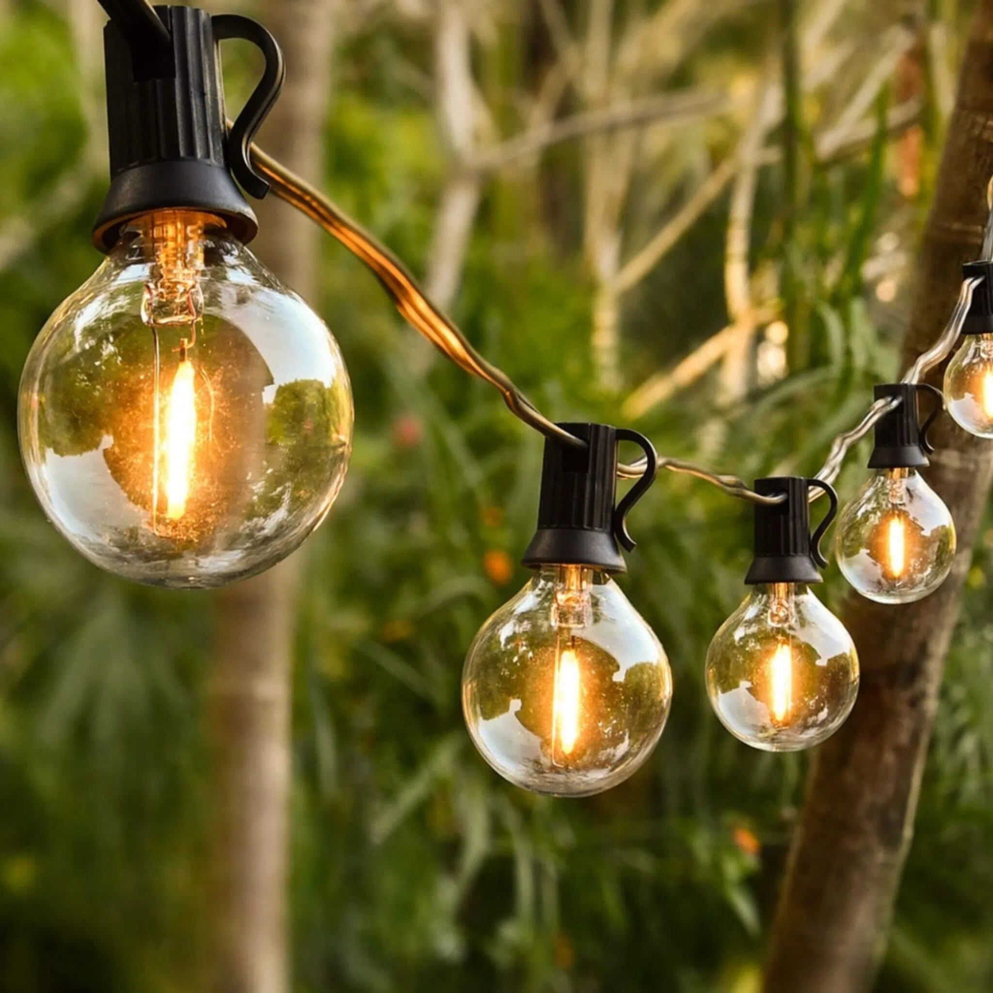 Varal de Luzes com Lâmpadas Arredondadas Bivolt - Ilumine Exteriores-Kasamô