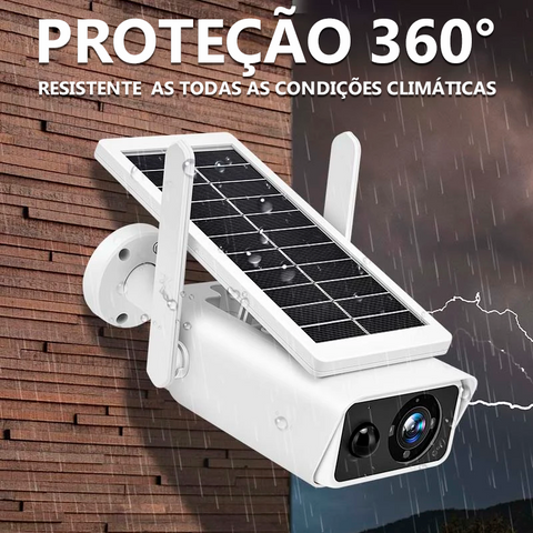 Câmera de Segurança 4K com Painel Solar a prova D'água