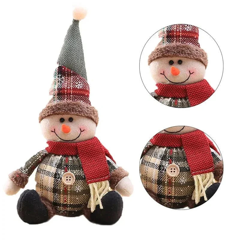 Boneco de Pelúcia Natalino para Decoração de Festa e Ambiente Kasamô