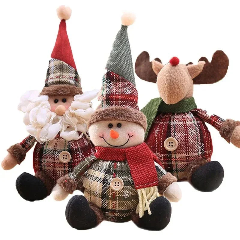 Boneco de Pelúcia Natalino para Decoração de Festa e Ambiente Kasamô