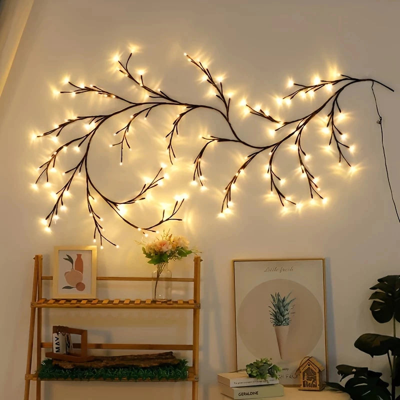 Videira de Salgueiro Iluminado para Decoração Kasamô