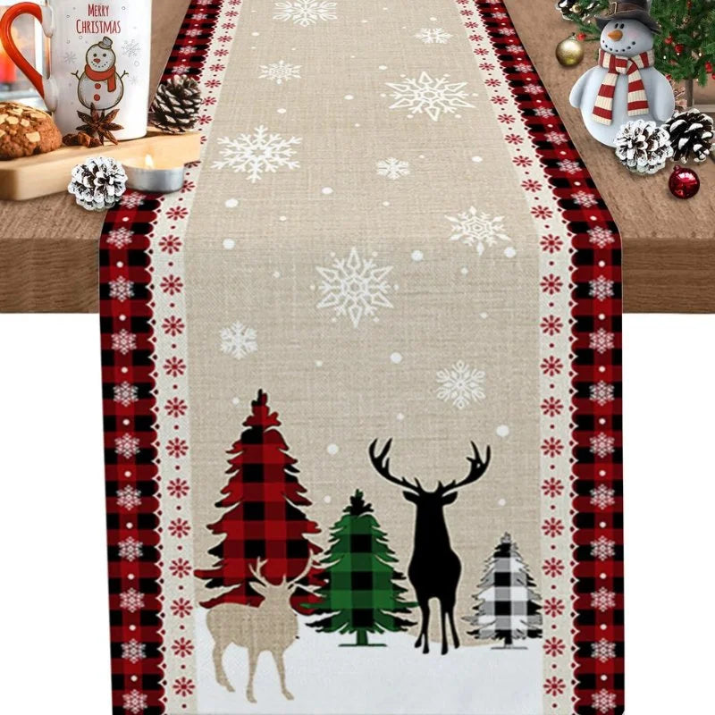 Caminho de Mesa Natalino em Algodão para Decoração Kasamô