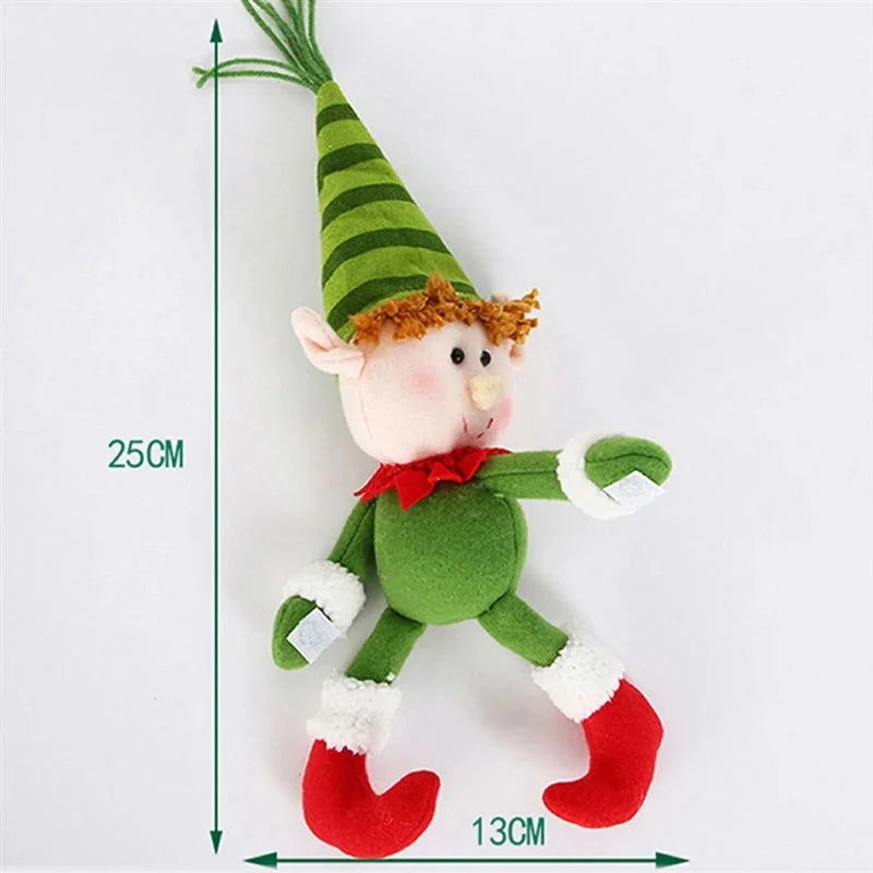 Capa para Garrafa de Vinho Natalina com Papai Noel e Boneco de Neve Kasamô