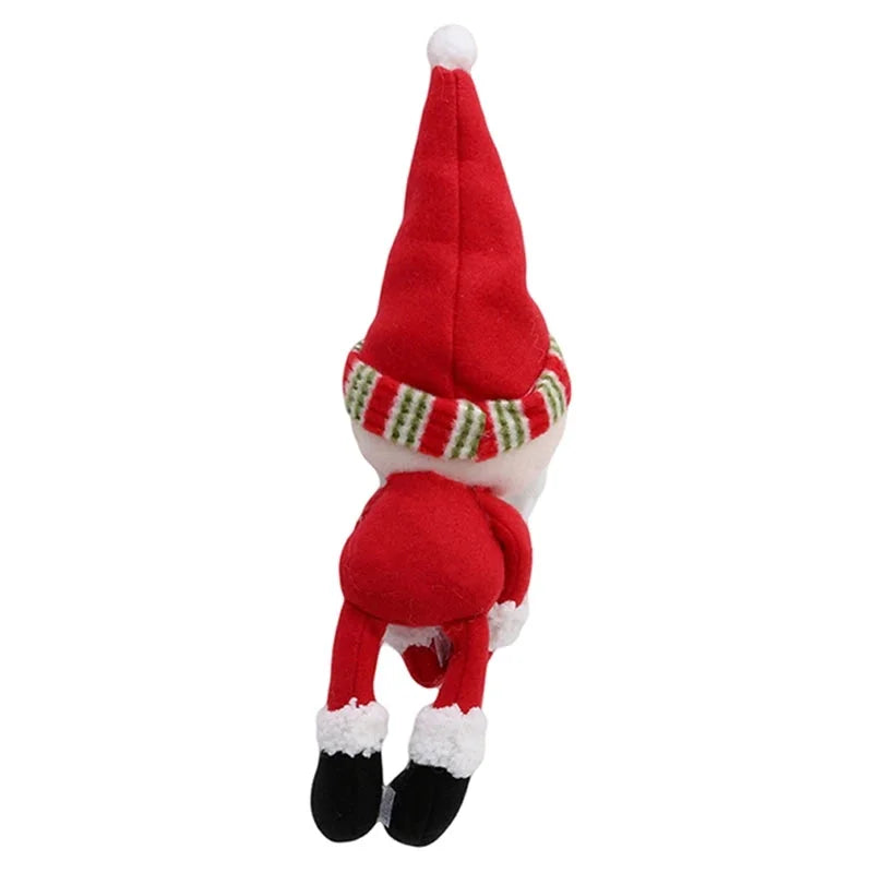 Capa para Garrafa de Vinho Natalina com Papai Noel e Boneco de Neve Kasamô