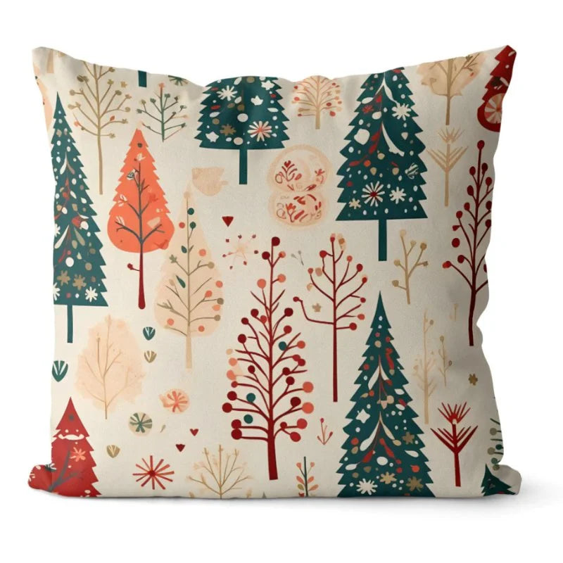 Conjunto 4 Capas de Almofadas Natalinas para Decoração Kasamô