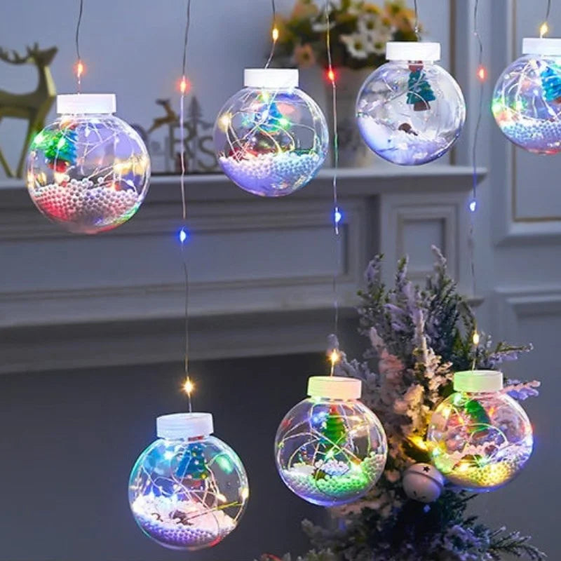 Cordão de Luzes Led Decorativas para Natal com Bolinhas Festivas Kasamô