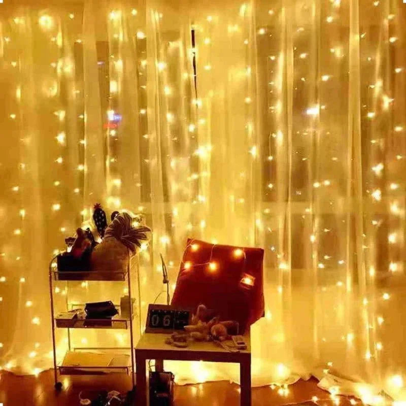Cortina de Luzes Led Natalina para Decoração Kasamô