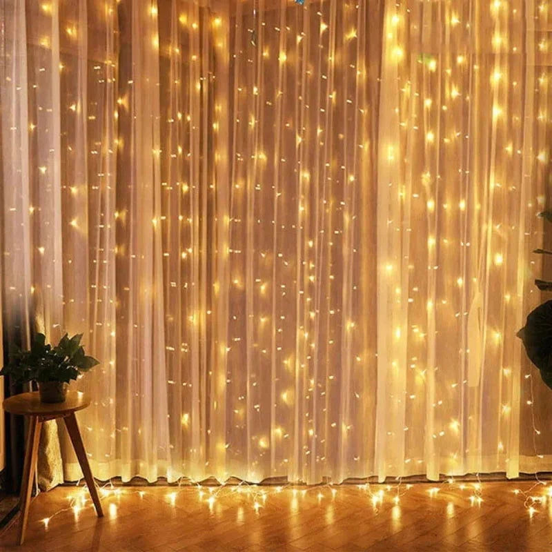 Cortina de Luzes Led Natalina para Decoração Kasamô
