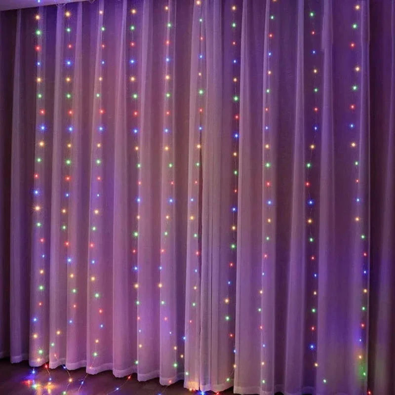 Cortina de Luzes Led Natalina para Decoração Kasamô