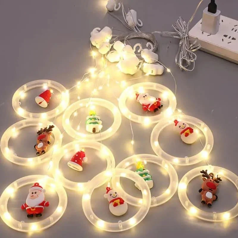 Cortina de Luzes Led para Decoração de Natal Kasamô