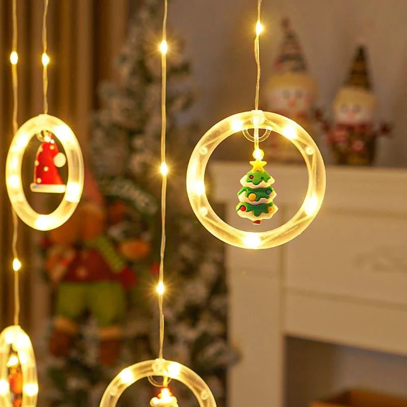 Cortina de Luzes Led para Decoração de Natal Kasamô