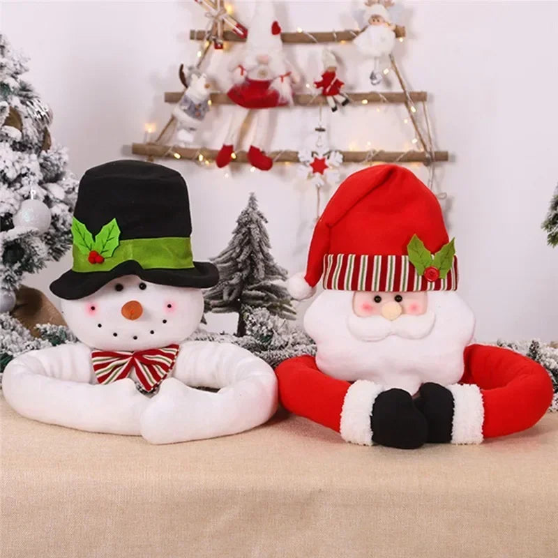 Enfeite de Natal Pelúcia Noel e Boneco de Neve para árvore Kasamô