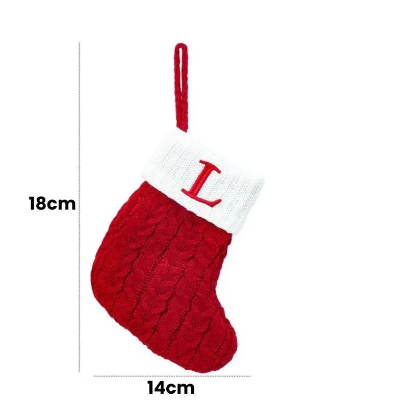 Enfeite Meias de Natal Letras do Alfabeto Kasamô