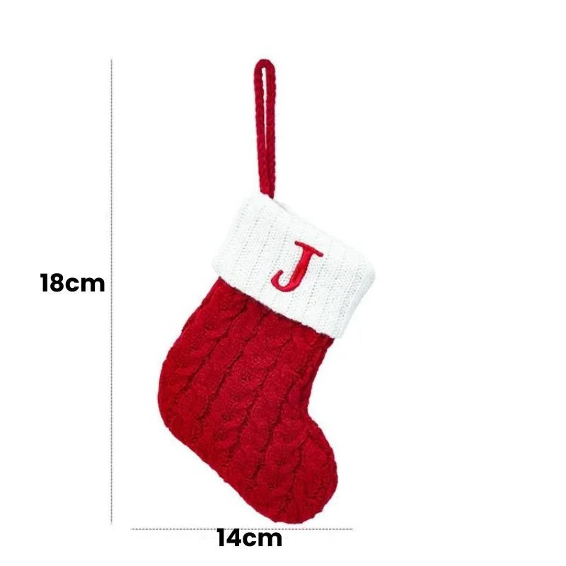 Enfeite Meias de Natal Letras do Alfabeto Kasamô