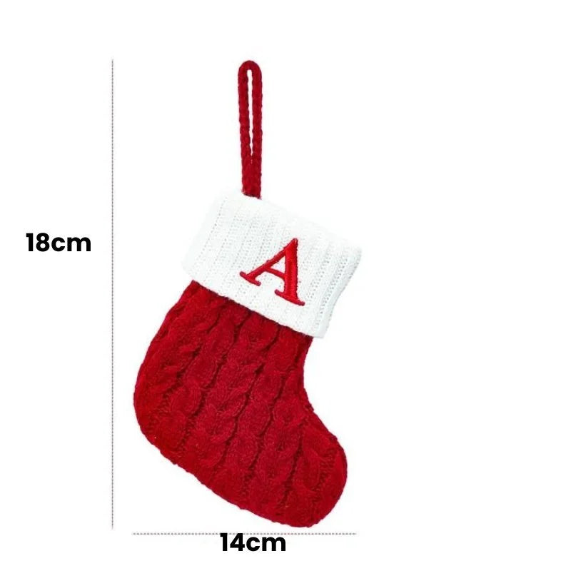 Enfeite Meias de Natal Letras do Alfabeto Kasamô