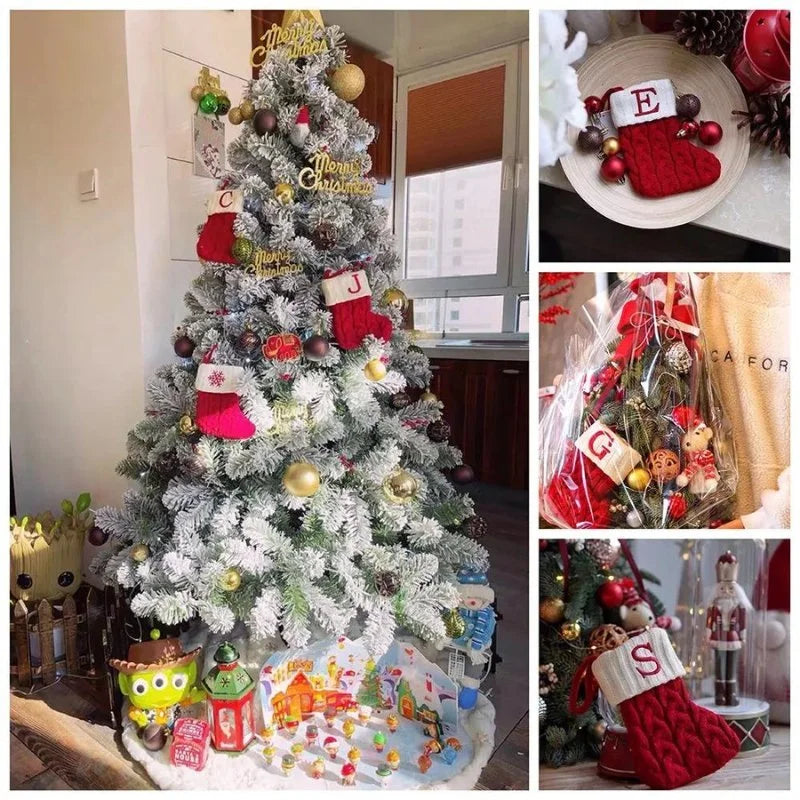 Enfeite Meias de Natal Letras do Alfabeto Kasamô