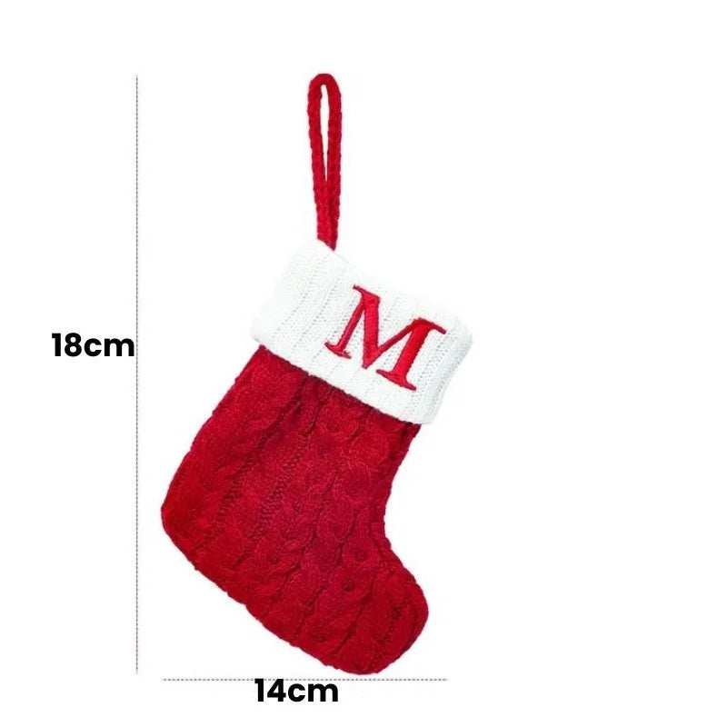 Enfeite Meias de Natal Letras do Alfabeto Kasamô