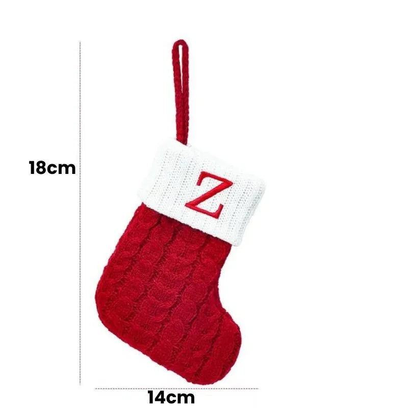 Enfeite Meias de Natal Letras do Alfabeto Kasamô