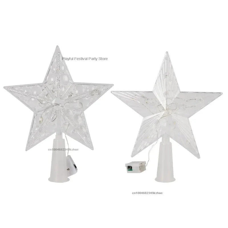Estrela Led Acrílica para Topo de árvore de Natal Iluminada Kasamô