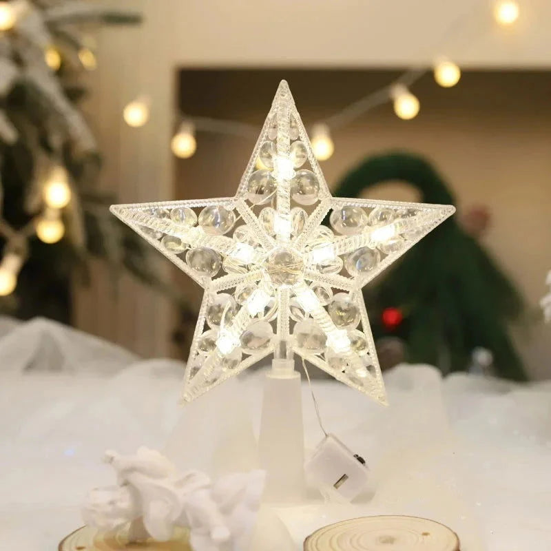 Estrela Led Acrílica para Topo de árvore de Natal Iluminada Kasamô