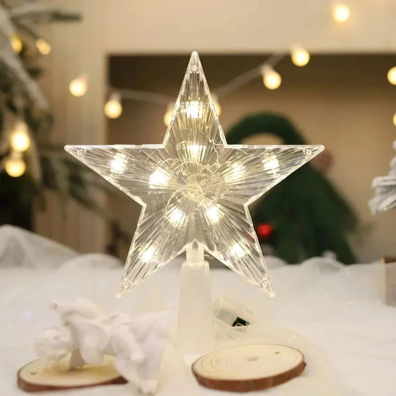 Estrela Led Acrílica para Topo de árvore de Natal Iluminada Kasamô