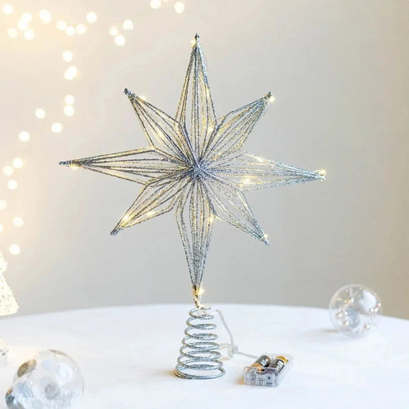 Estrela Led Iluminada para Topo de árvore de Natal Decorativa Kasamô