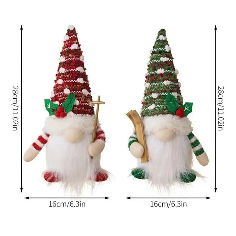 Gnomo de Natal Iluminado com Led para Decoração Kasamô