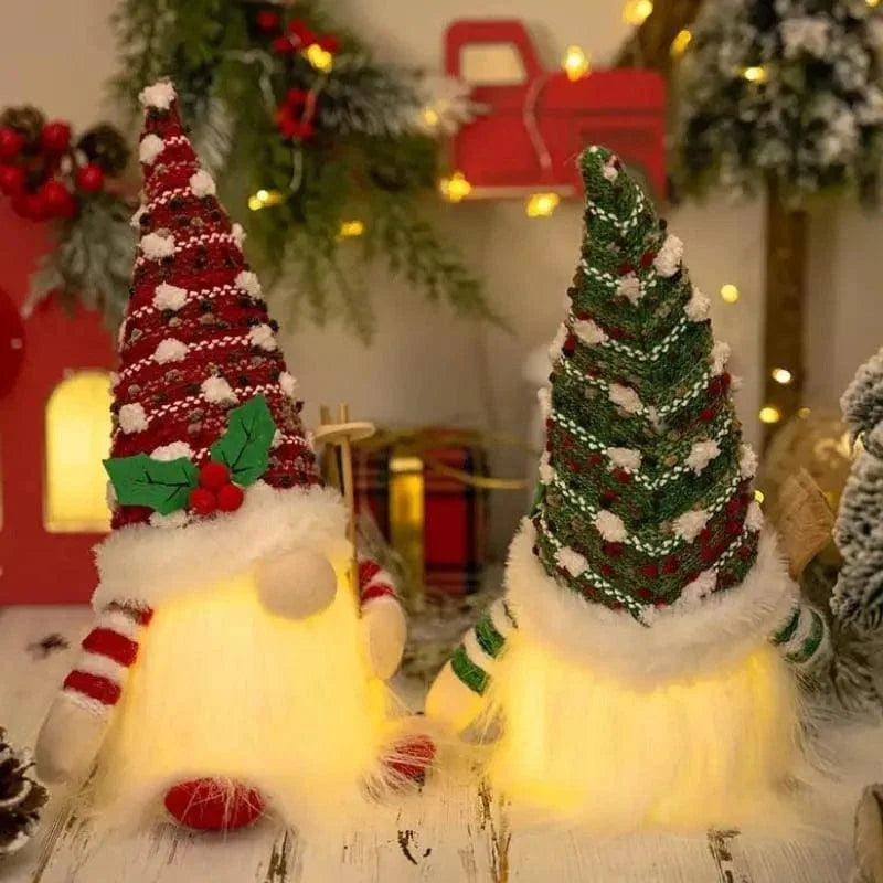Gnomo de Natal Iluminado com Led para Decoração Kasamô