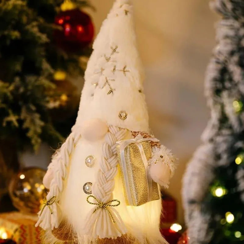 Gnomo de Natal Iluminado com Led para Decoração Kasamô