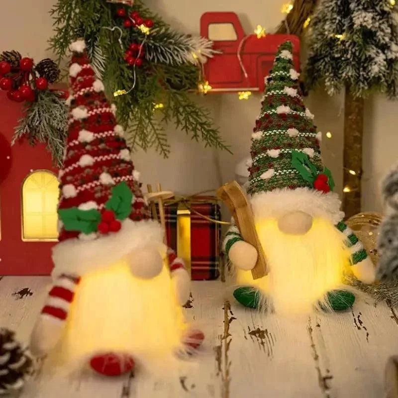 Gnomo de Natal Iluminado com Led para Decoração Kasamô