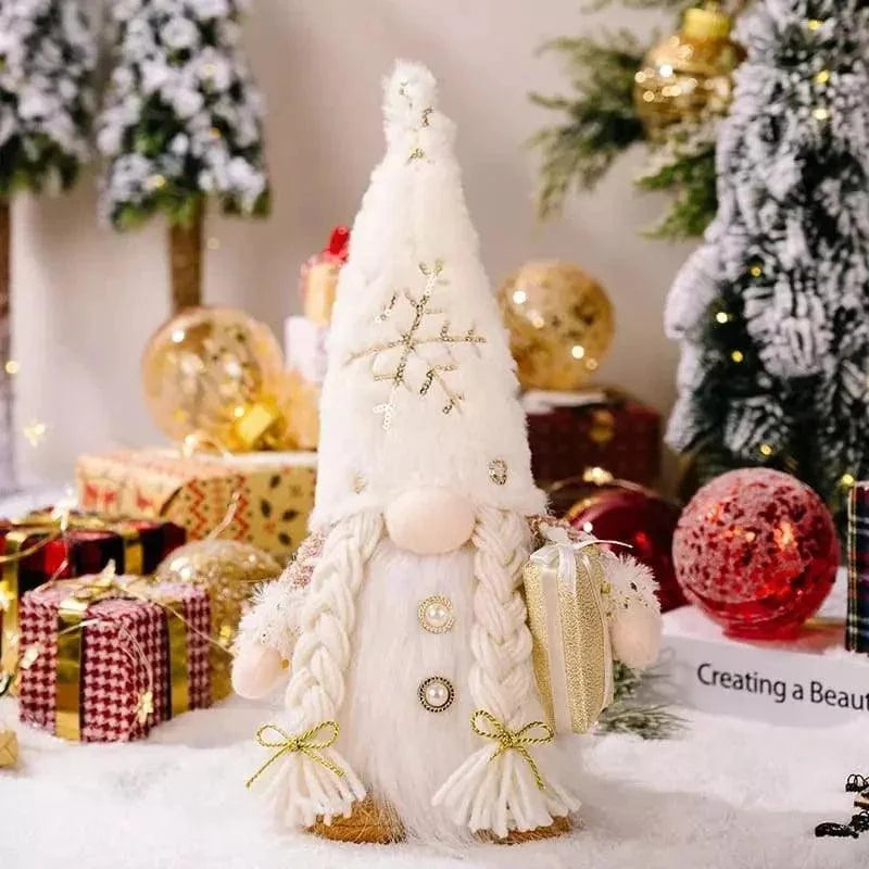 Gnomo de Natal Iluminado com Led para Decoração Kasamô