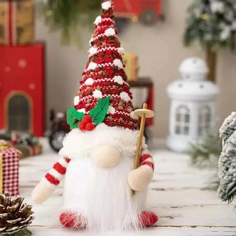 Gnomo de Natal Iluminado com Led para Decoração Kasamô
