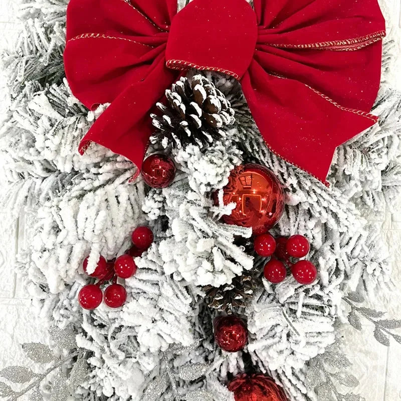 Guirlanda de Natal com Rattan Nevada para Porta Kasamô