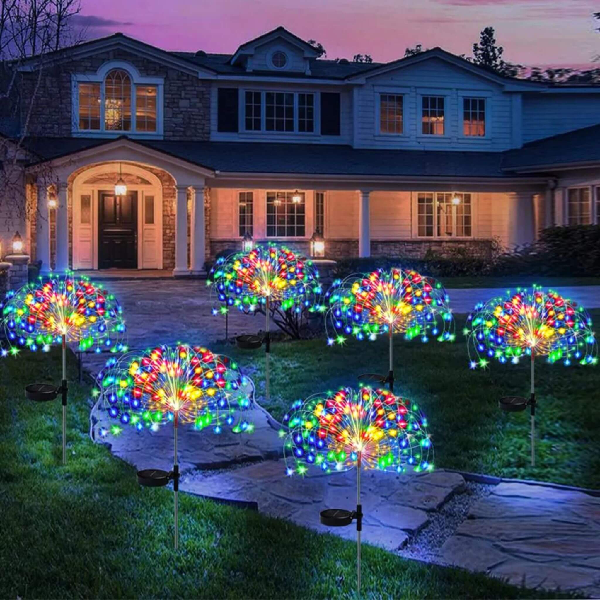 Led Solar - Fogos de Artifício Decoração de Natal