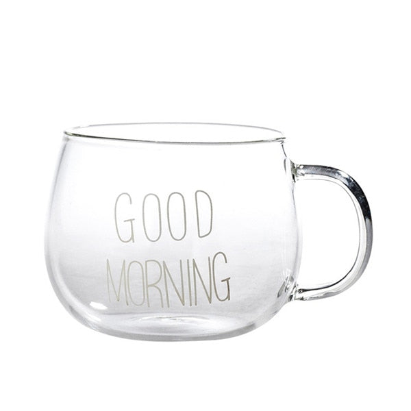 Caneca de Vidro "Good Morning"