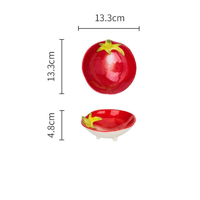 Prato em Cerâmica Coleção Vegetais