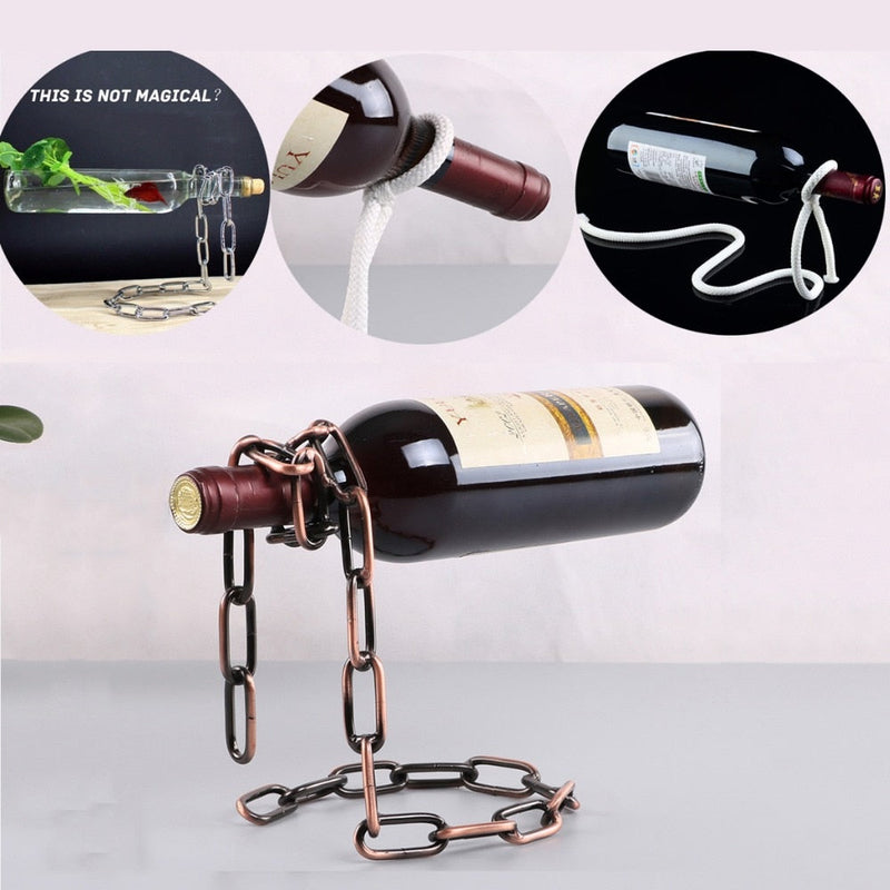 Corrente ou Corda Mágica Suporte para Vinhos