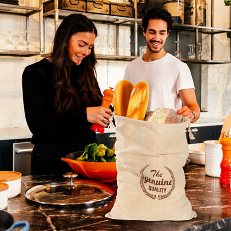 Saco Reutilizável para Armazenamento de Pães