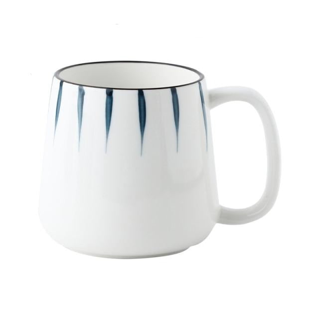 Caneca em Cerâmica Estilo Japonês Pintada a Mão - 500ml