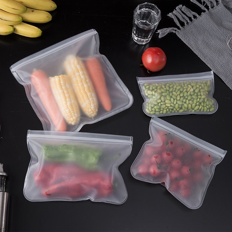 Saco de Silicone para Armazenar Alimentos