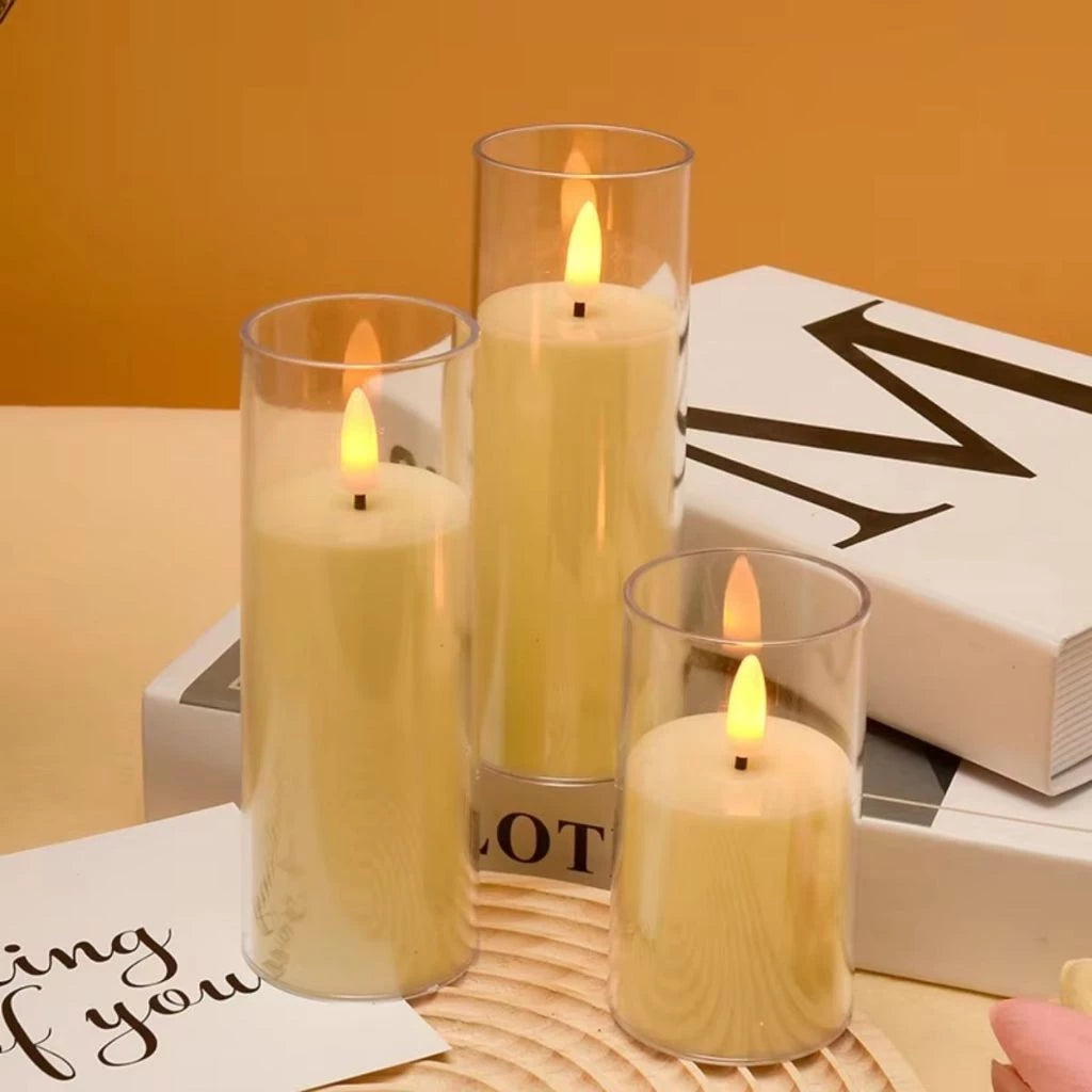 Velas Decorativas de Led Kasa Decor - Kit com 3