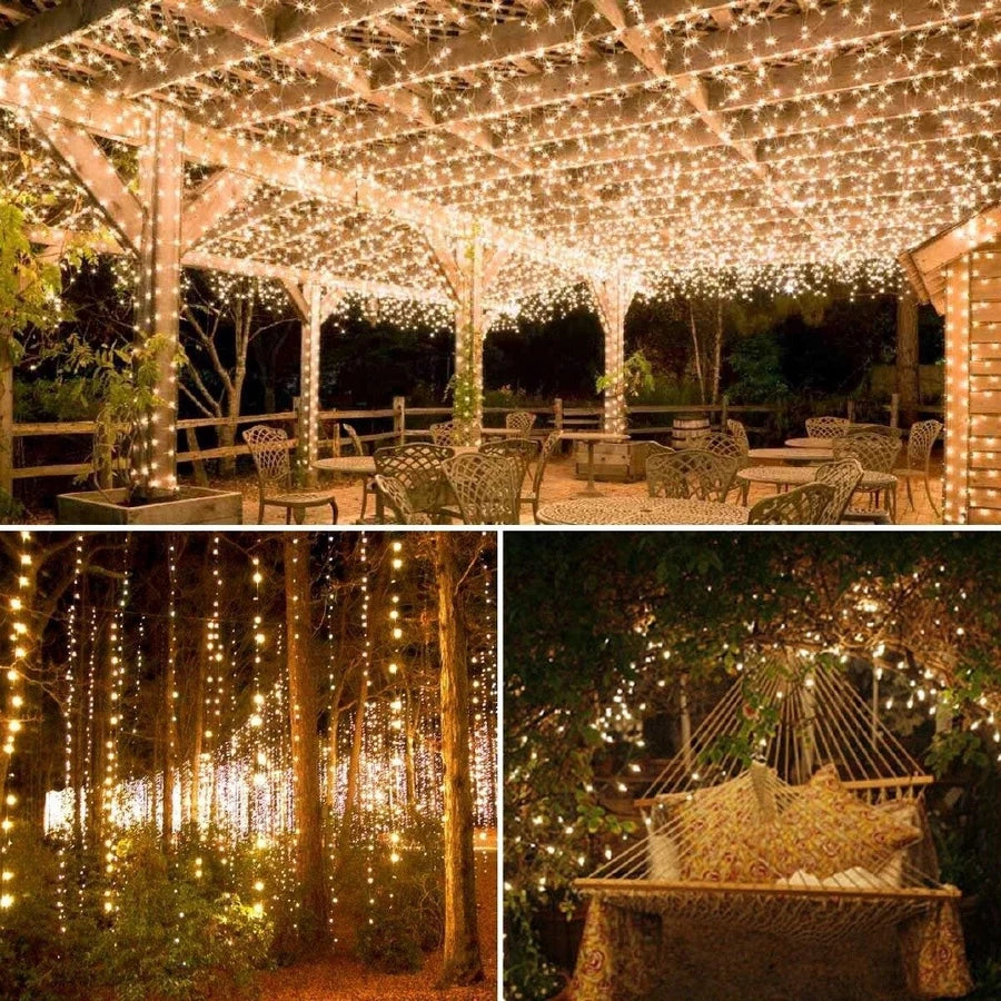 Luzes de Natal Led Solar Impermeável - Decoração de Natal